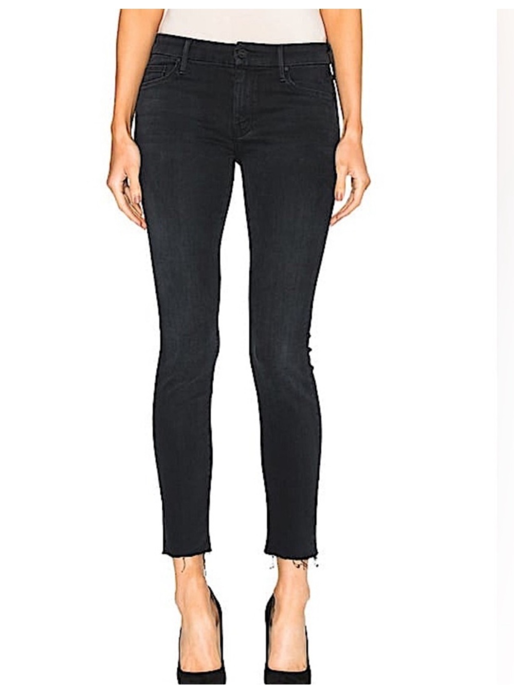 MOTHER The Looker Ankle Fray Not Guilty Black size 25